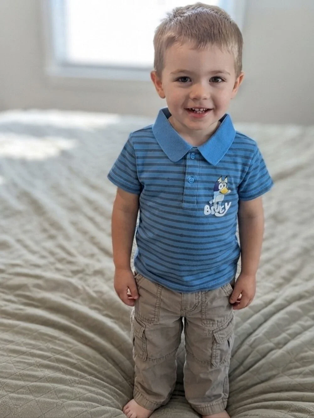 3T Bluey Shirt And Gray Cargo Pants